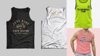 8956+ Men's Tank Top Mockup Free Free PSD