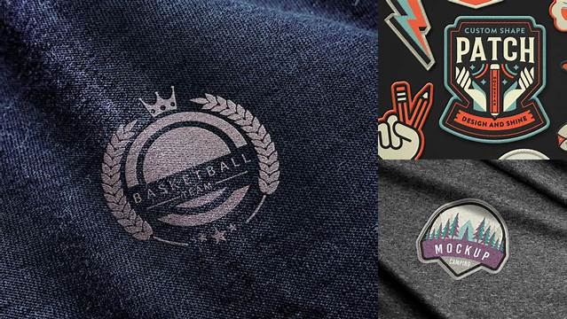 8962+ Embroidered Patch Mockup Professional PSD Template