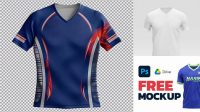 8963+ Mockup Jersey V Neck PSD Free Download