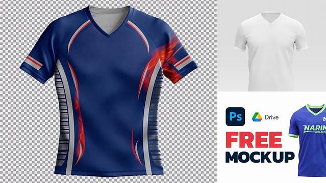 8963+ Mockup Jersey V Neck PSD Free Download