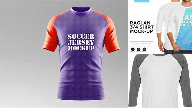 8974+ Free Download Mockup Raglan 3/4 Psd Fully Layered PSD Freebie