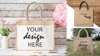 8979+ Jute Bag Mockup Include TIFF