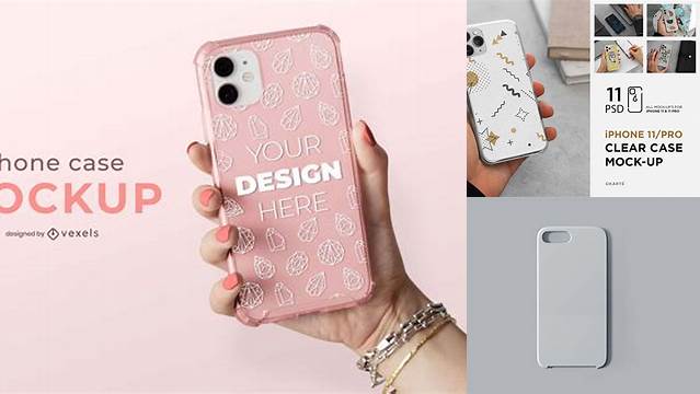 9003+ Clear Phone Case Mockup Free Modern Design PSD