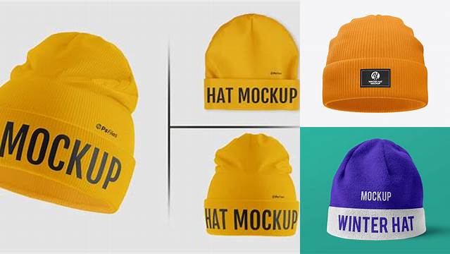 9005+ Winter Hat Mockup Free Include TIFF