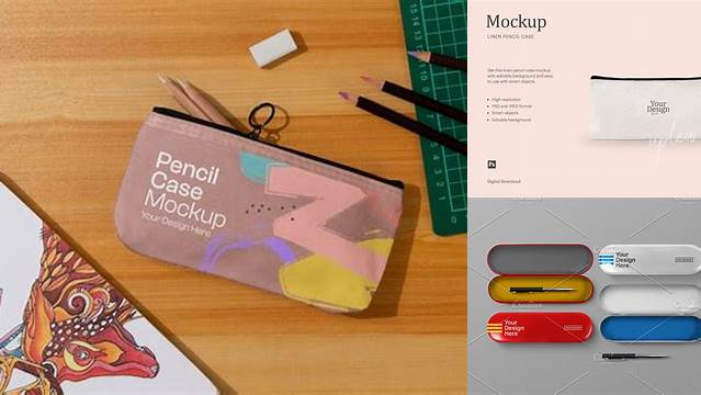 9024+ Pencil Case Mockup PSD File Download