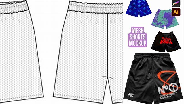 9027+ Mesh Short Mock Up Best for Showcase