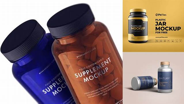 9031+ Supplement Bottle Mockup Free Free PSD