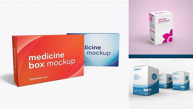 9034+ Medicine Box Mockup Digital Download