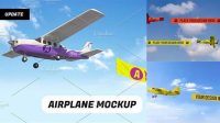 9037+ Airplane Banner Mockup Include TIFF