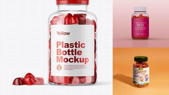 9062+ Gummies Bottle Mockup Free Free PSD