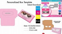 9080+ Eyelashes Box Template Professional Design PSD