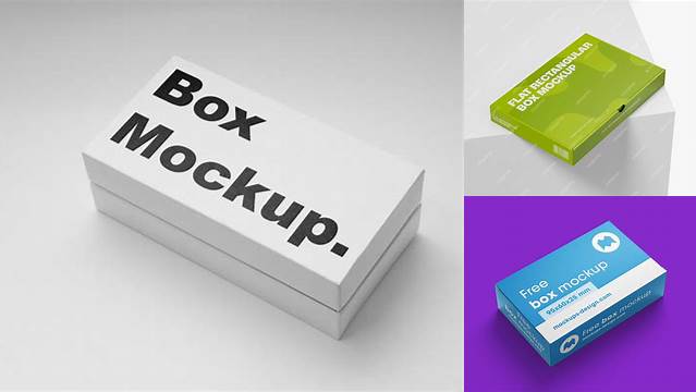 9088+ Flat Rectangle Box Mockup Free Professional PSD Mockup