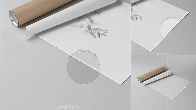 9090+ Rolled Paper Mockup Include TIFF