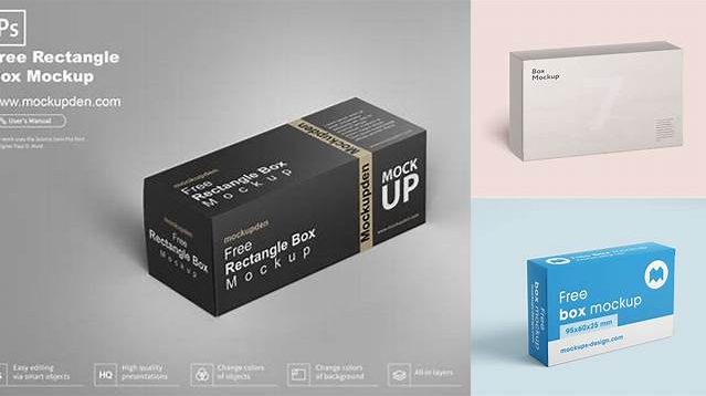 9099+ Flat Rectangle Box Mockup Free PSD Download