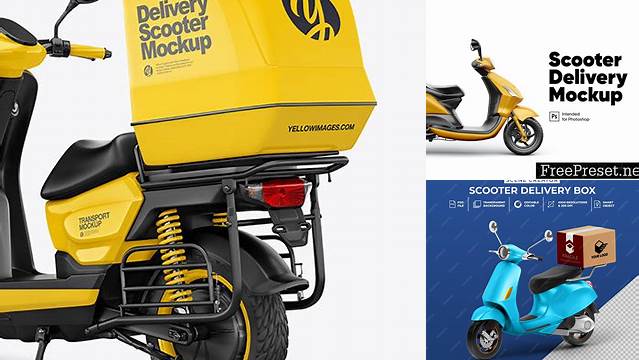 9103+ Delivery Scooter Mockup Free PSD Download