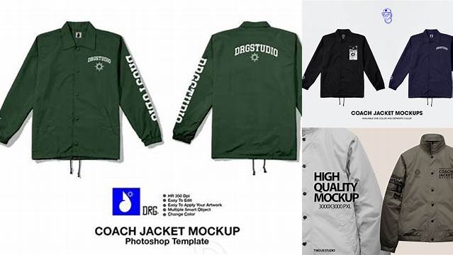 9116+ Coach Jacket Mockup Easy Editable