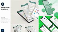 9116+ Mockup Whatsapp PSD Free Download