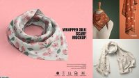 9116+ Silk Scarf Mockup Free Include TIFF