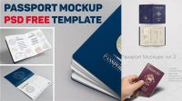 9123+ Passport Mockup Free PSD