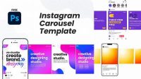 9134+ Instagram Carousel Mockup Psd Free Professional PSD Template