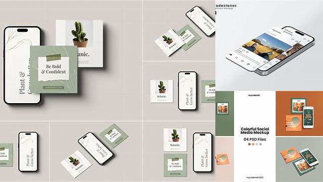 9137+ Iphone Social Media Mockup Creative Design File