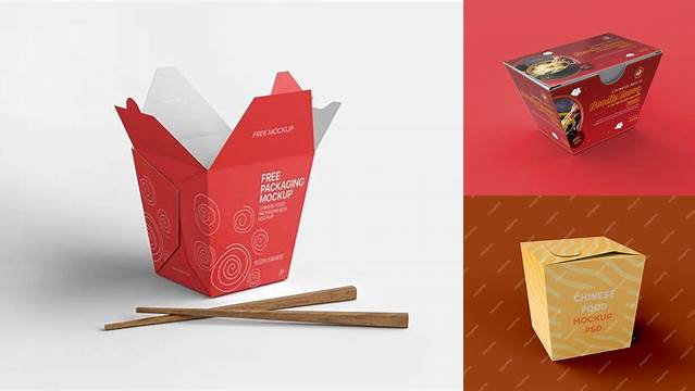 9139+ Chinese Food Box Mockup Free Editable PSD