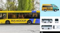 914+ Small Bus Mockup High Resolution