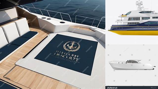 9152+ Yacht Mockup Easy Editable