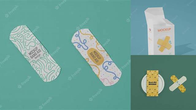 9158+ Bandaid Mockup Professional PSD Mockup