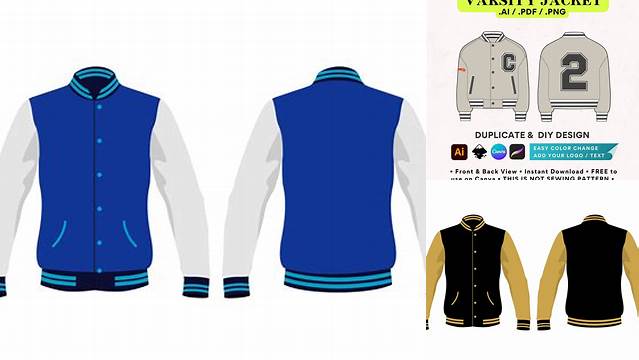 9159+ Mockup Varsity Jacket Creative Design File