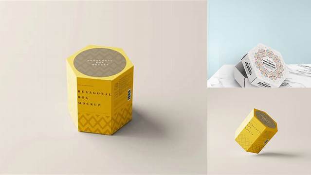 9160+ Hexagon Box Mockup Psd Free Professional PSD Mockup