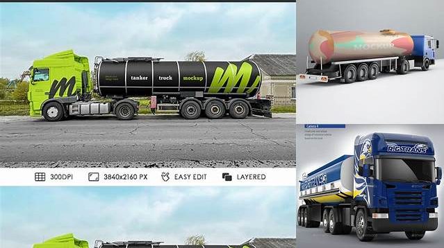 9163+ Tanker Mockup PSD Free Download