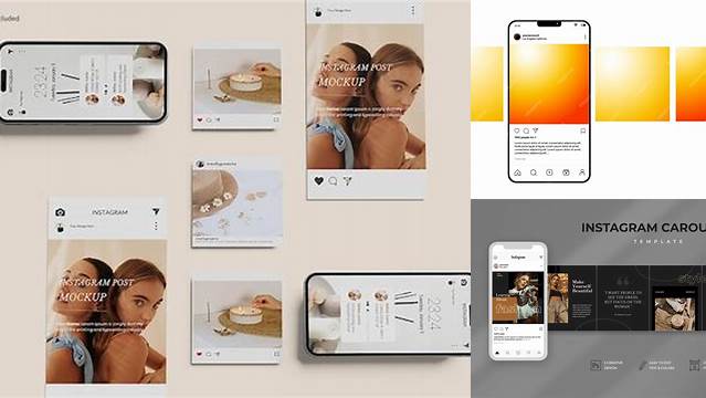 9182+ Instagram Carousel Mockup Psd Modern Design PSD