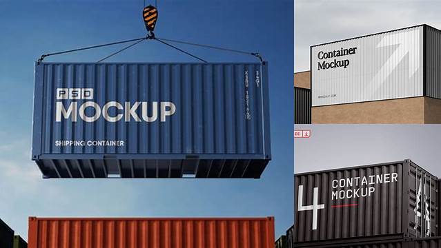 9187+ Container Mockup Free High-Quality Editable PSD