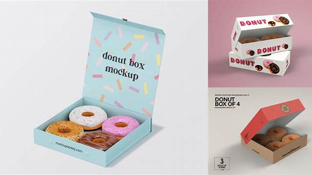 9197+ Free Donut Box Mockup Stylish PSD for Free