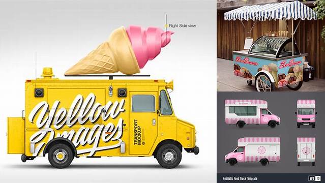 9200+ Ice Cream Truck Mockup For Free Download