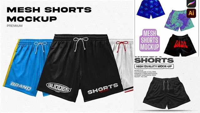 9203+ Mesh Shorts Mockup Free Best Free Mockup PSD