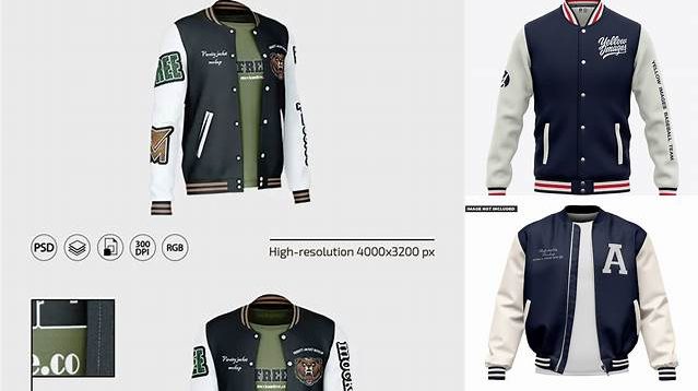 9205+ Varsity Jacket Mockup Psd Free Download PSD Download