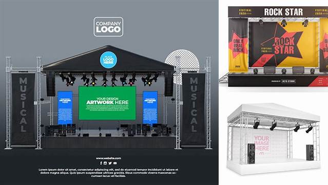 9221+ Event Stage Mockup Free Free PSD