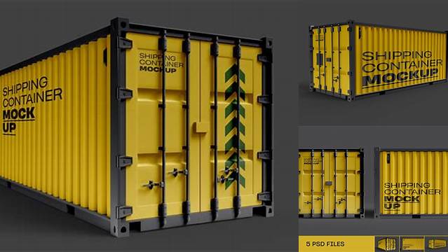 9224+ Shipping Container Mockup Free Include TIFF