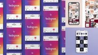 9239+ Instagram Grid Mockup Best for Showcase