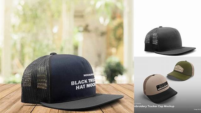 9265+ Black Trucker Hat Mockup Best for Showcase