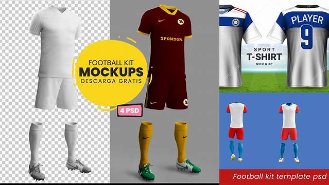 9266+ Mockup Uniforme De Futbol Free Graphic Mockup PSD