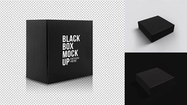 9283+ Black Box Mockup Psd Free Download Best for Showcase