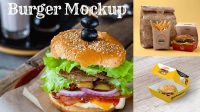 9292+ Burger Mockup PSD Free Download