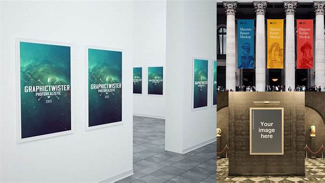 9293+ Museum Mockup Free Editable PSD