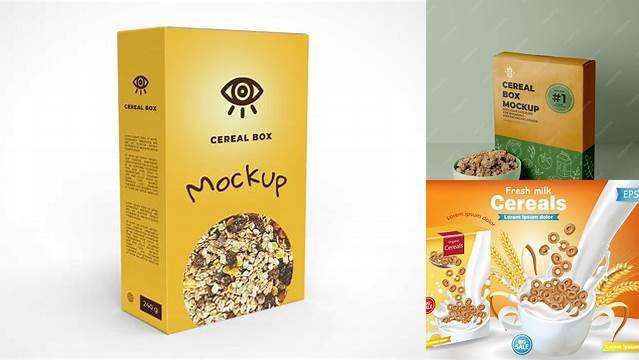 9299+ Cereal Mockup Smart Object PSD