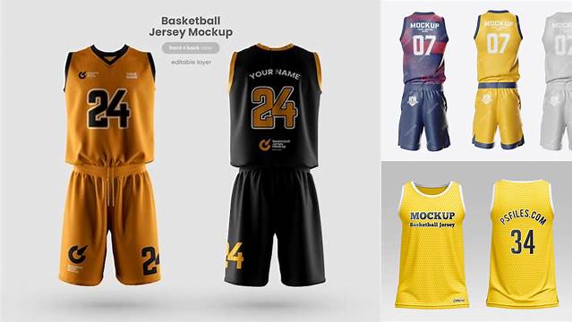 9309+ Mockup Uniforme De Basketball Gratis PSD File Download