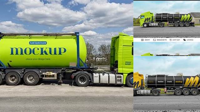 9309+ Tank Truck Mockup Customizable PSD Templates