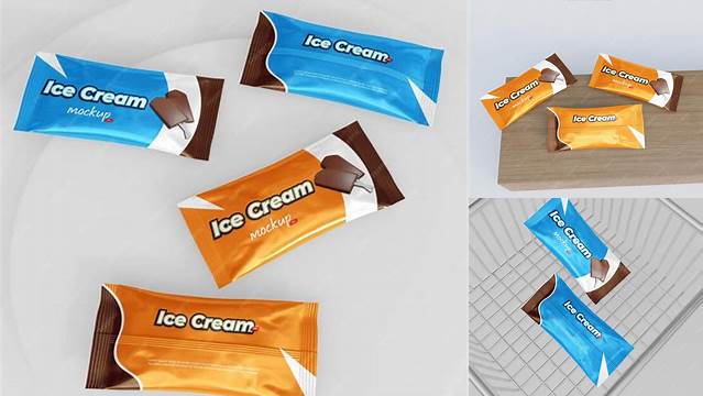 931+ Ice Cream Bar Mockup Premium PSD Freebie